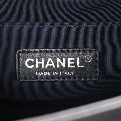 Chanel Lambskin Embossed Medium Boy Cube Flap Grey 6 of 10