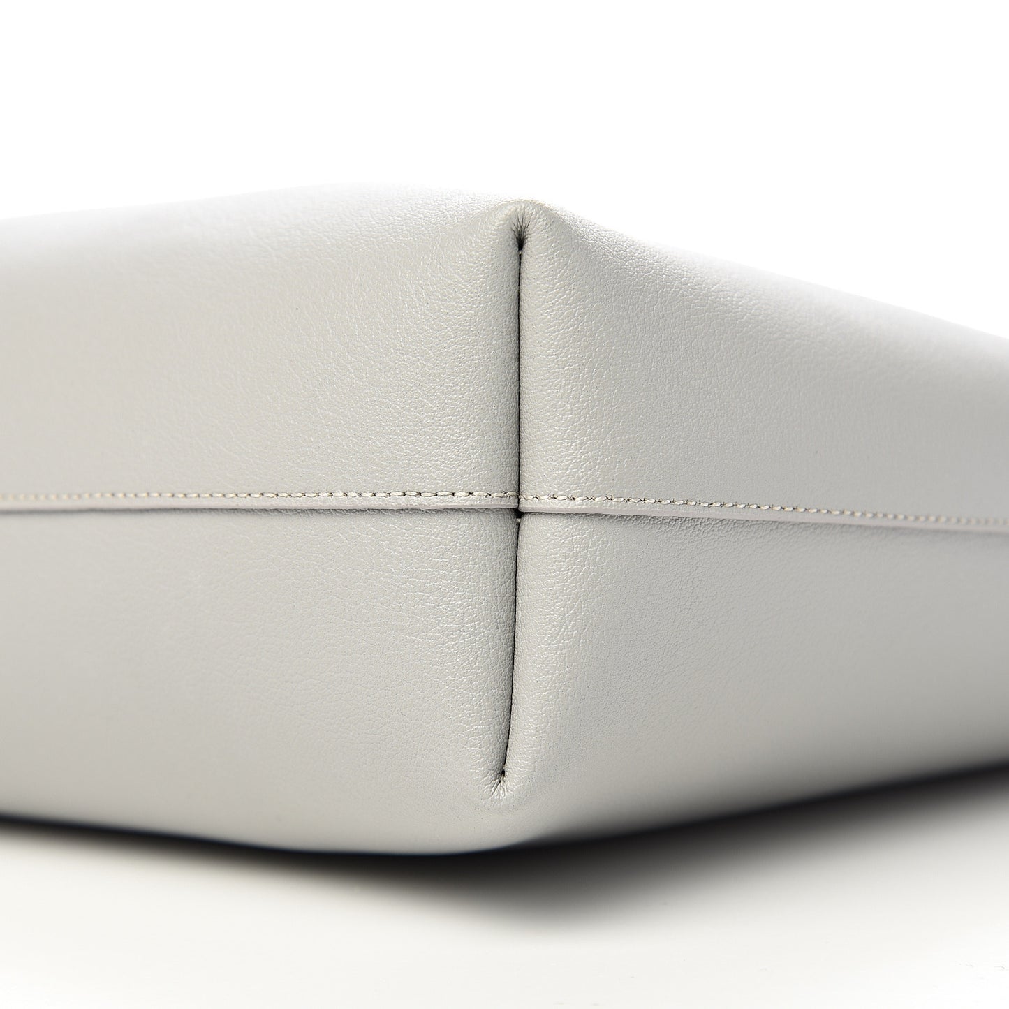 Calfskin North-South Shopping Tote Oyster Grey
