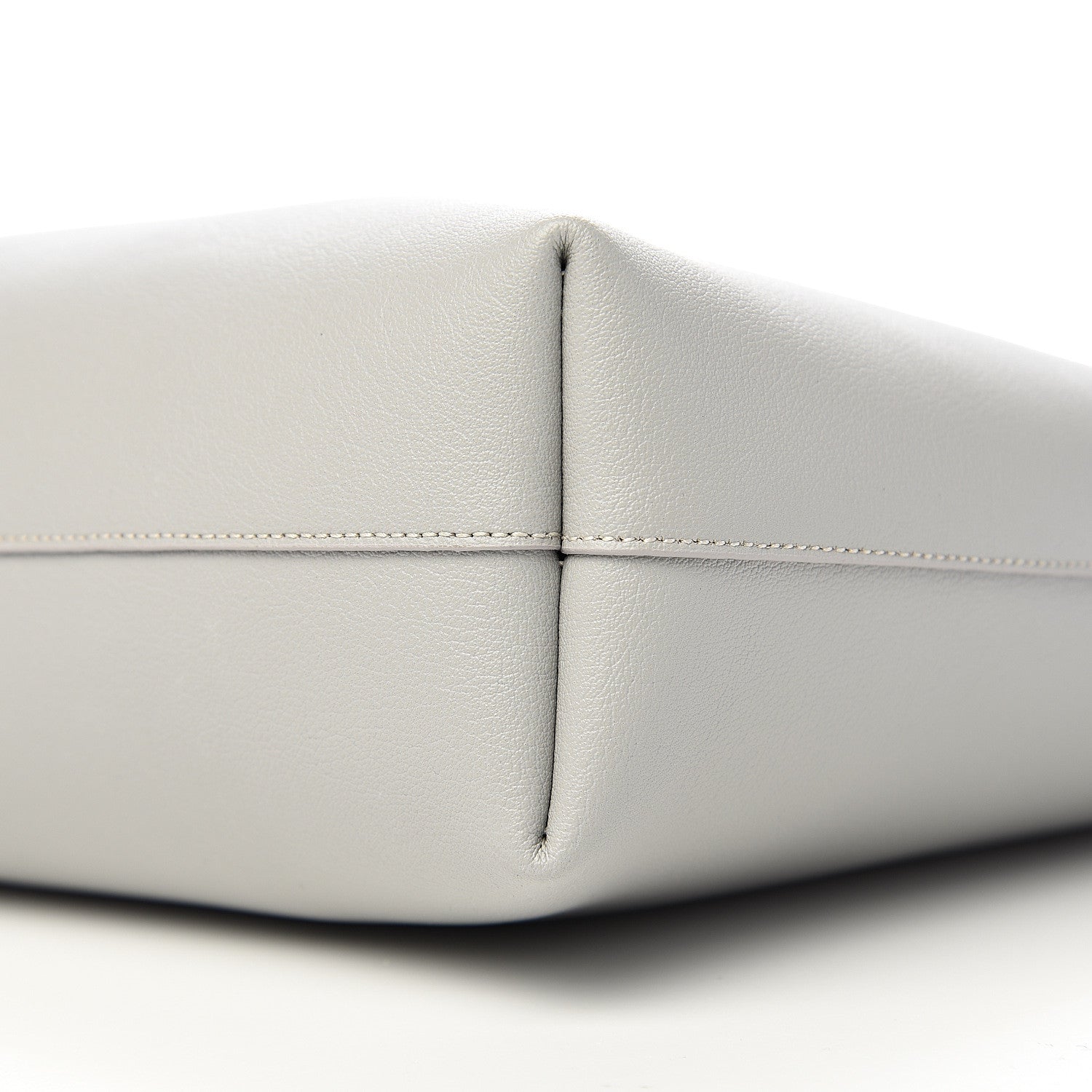 Saint Laurent Calfskin North-South Shopping Tote Oyster Grey 8 of 9