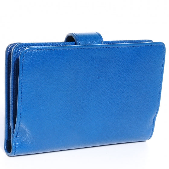 Caviar Sevruga Zip Pocket Wallet Dark Blue