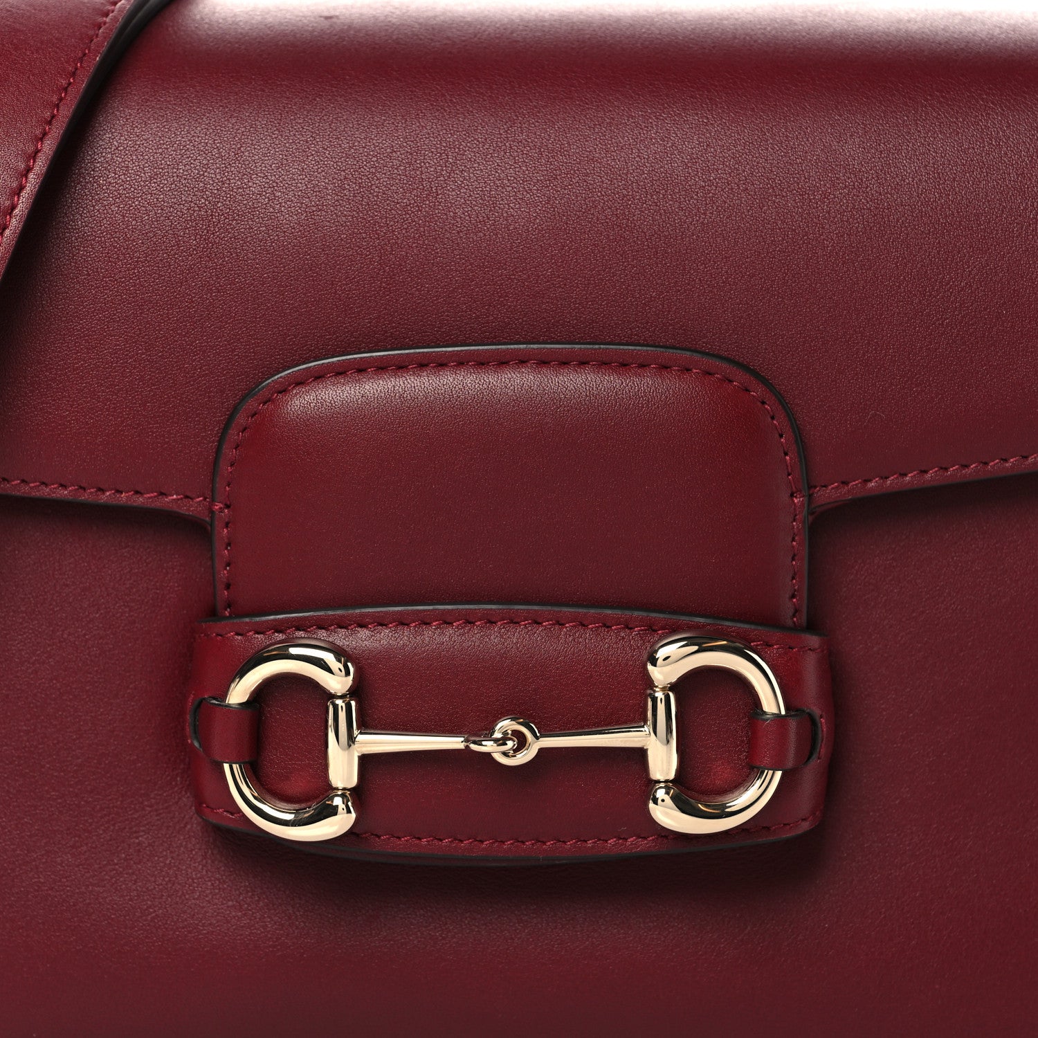 Gucci Arabella Calfskin Horsebit 1955 Soft Small Shoulder Bag Rosso Ancora 10 of 12