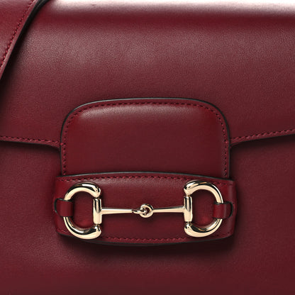 Gucci Arabella Calfskin Horsebit 1955 Soft Small Shoulder Bag Rosso Ancora 10 of 12