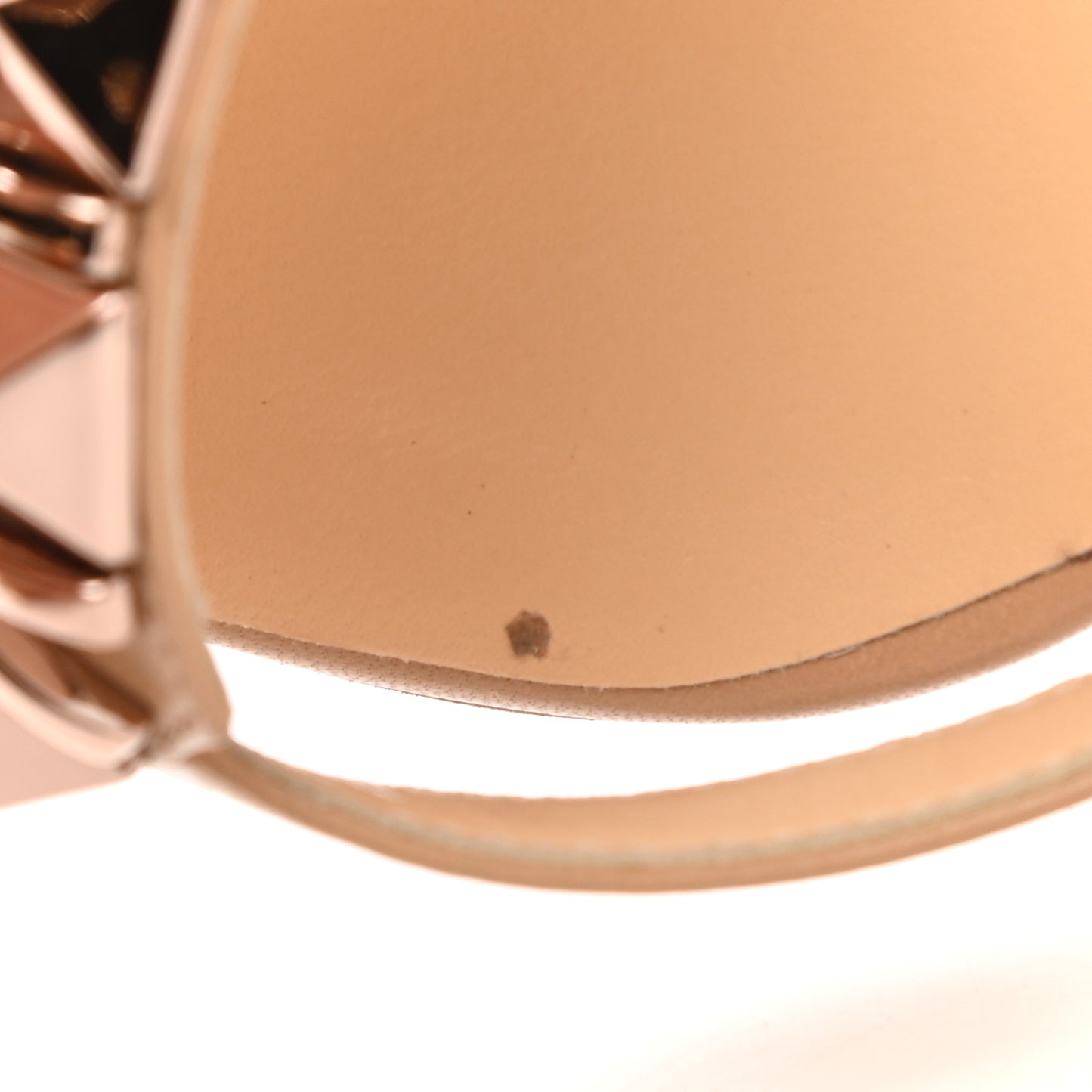 Calfskin Studded Galerietta 100 Sandals 39.5 Neutral