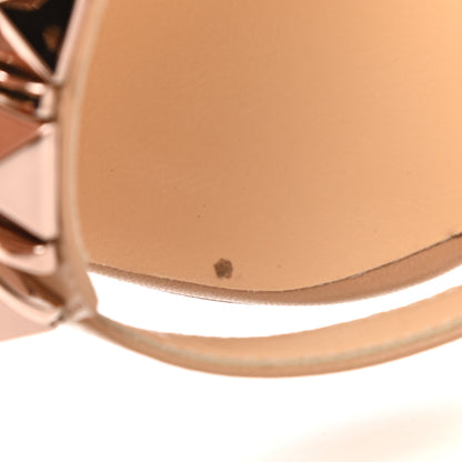 Christian Louboutin Calfskin Studded Galerietta 100 Sandals 39.5 Neutral 8 of 10