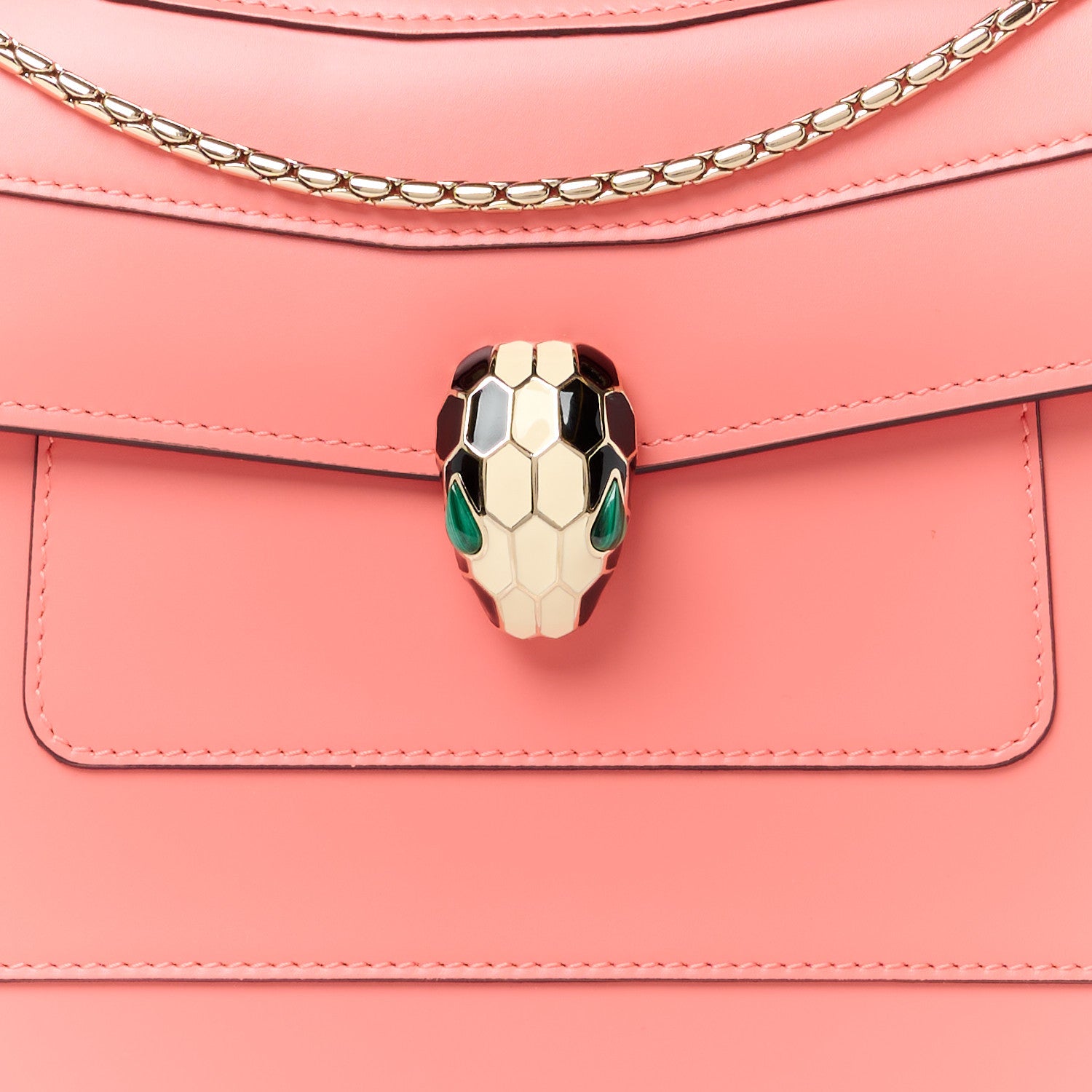 Bulgari Calfskin Serpenti Forever Crossbody Flamingo Quartz 10 of 12