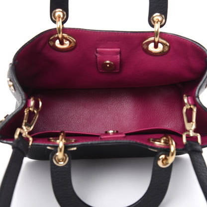 Christian Dior Bullcalf Small Diorissimo Tote Black Rose Indien 5 of 9