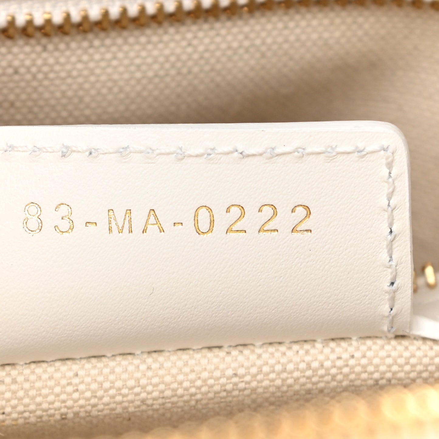 Calfskin Small Dior Vibe Zip Bowling Bag White