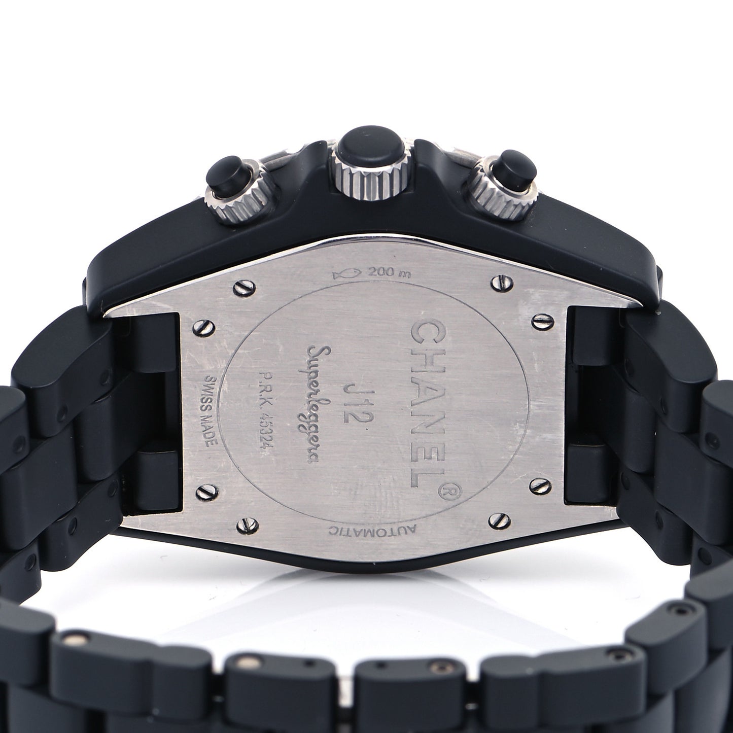 Stainless Steel Ceramic 41mm J12 Superleggera Chronograph Automatic Watch Black