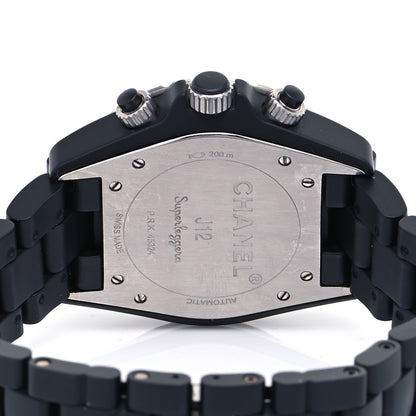 Chanel Stainless Steel Ceramic 41mm J12 Superleggera Chronograph Automatic Watch Black 4 of 4
