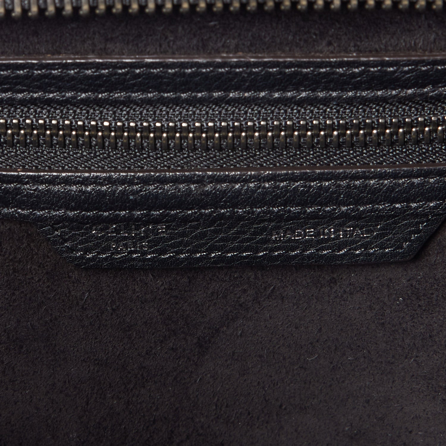 Celine Drummed Calfskin Mini Luggage Black 8 of 8