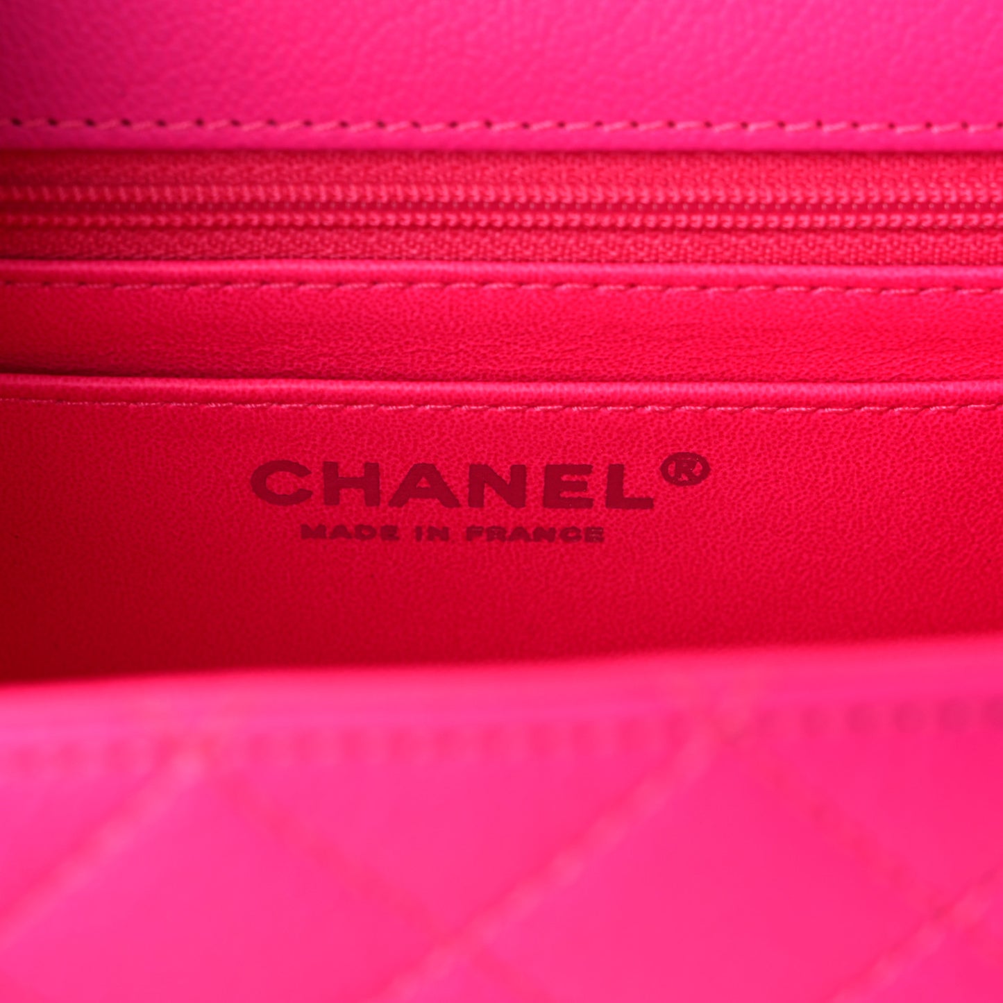 Goatskin Quilted 2.55 Reissue Mini Flap Fluorescent Pink