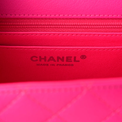 Chanel Goatskin Quilted 2.55 Reissue Mini Flap Fluorescent Pink 6 of 10