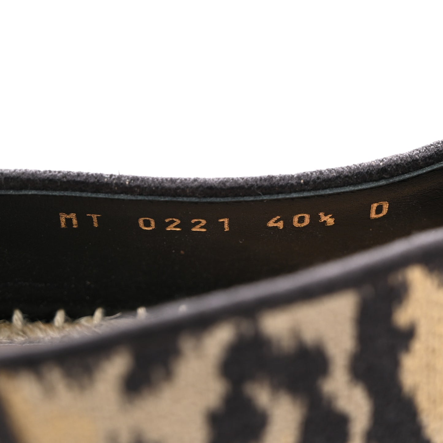 Cotton Embroidered Leopard Print Granville Espadrille 40.5 Natural