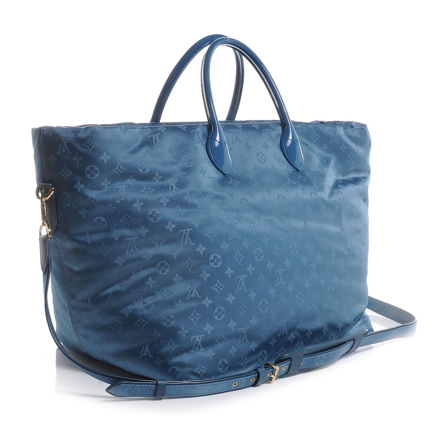 Nylon Monogram Nouvelle Vague La Tour Eiffel Beach Bag Turquoise