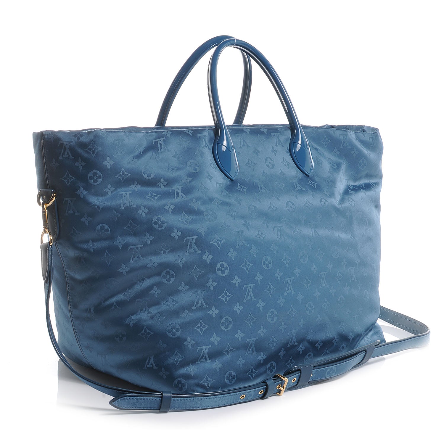 Louis Vuitton Nylon Monogram Nouvelle Vague La Tour Eiffel Beach Bag Turquoise 3 of 7