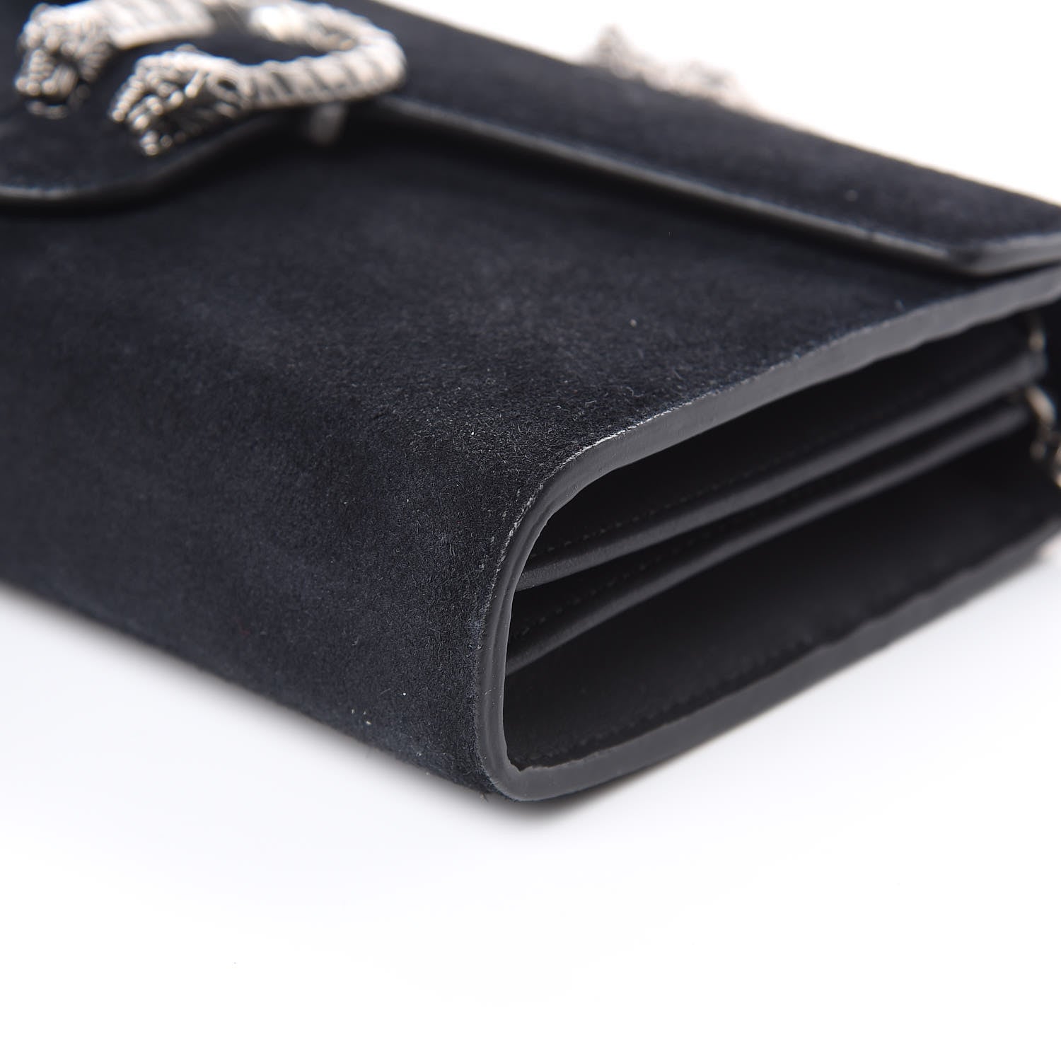 Gucci Suede Mini Dionysus Chain Wallet Black 8 of 12