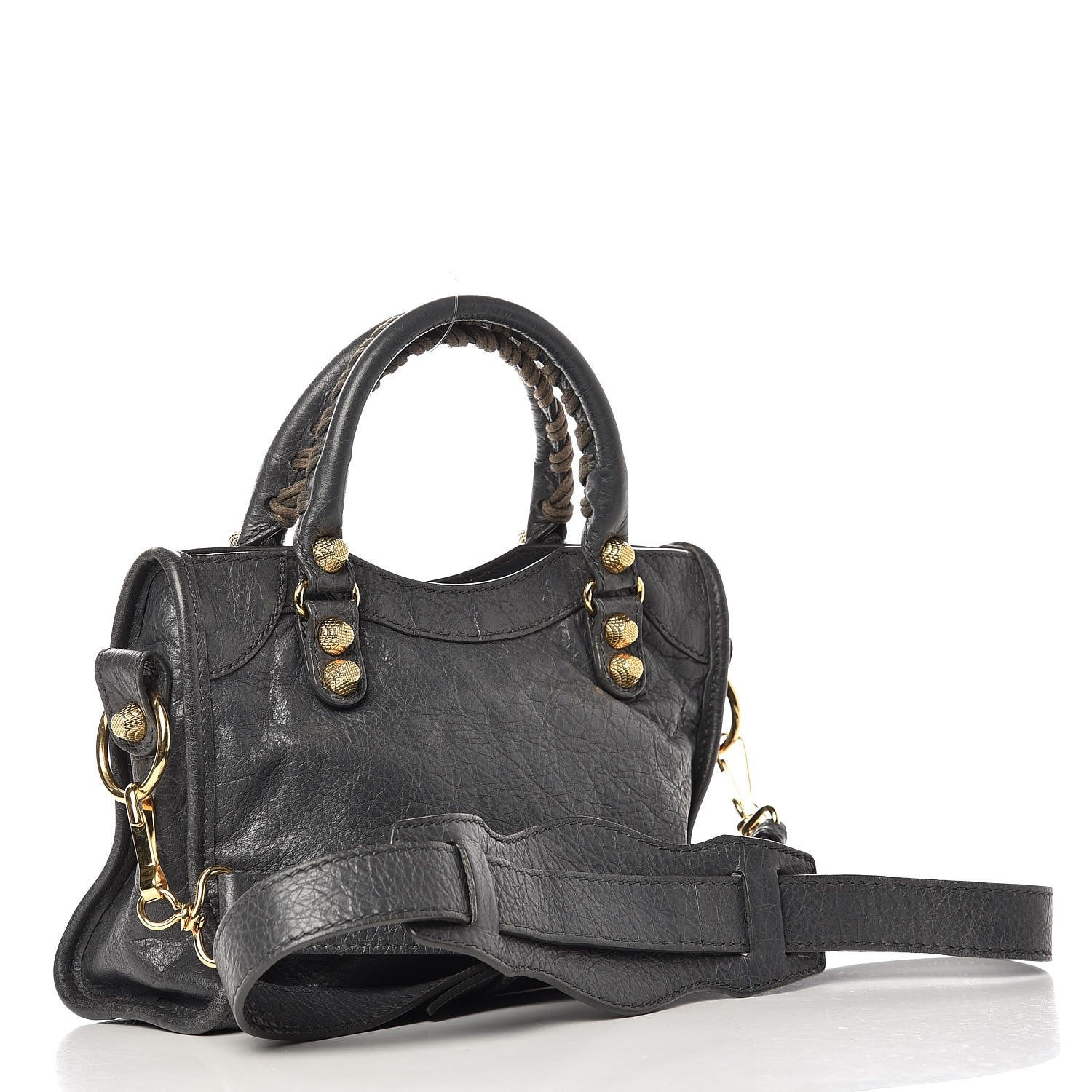Balenciaga Agneau Giant 12 Gold Hardware Mini City Gris Tarmac 3 of 9