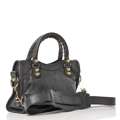 Balenciaga Agneau Giant 12 Gold Hardware Mini City Gris Tarmac 3 of 9
