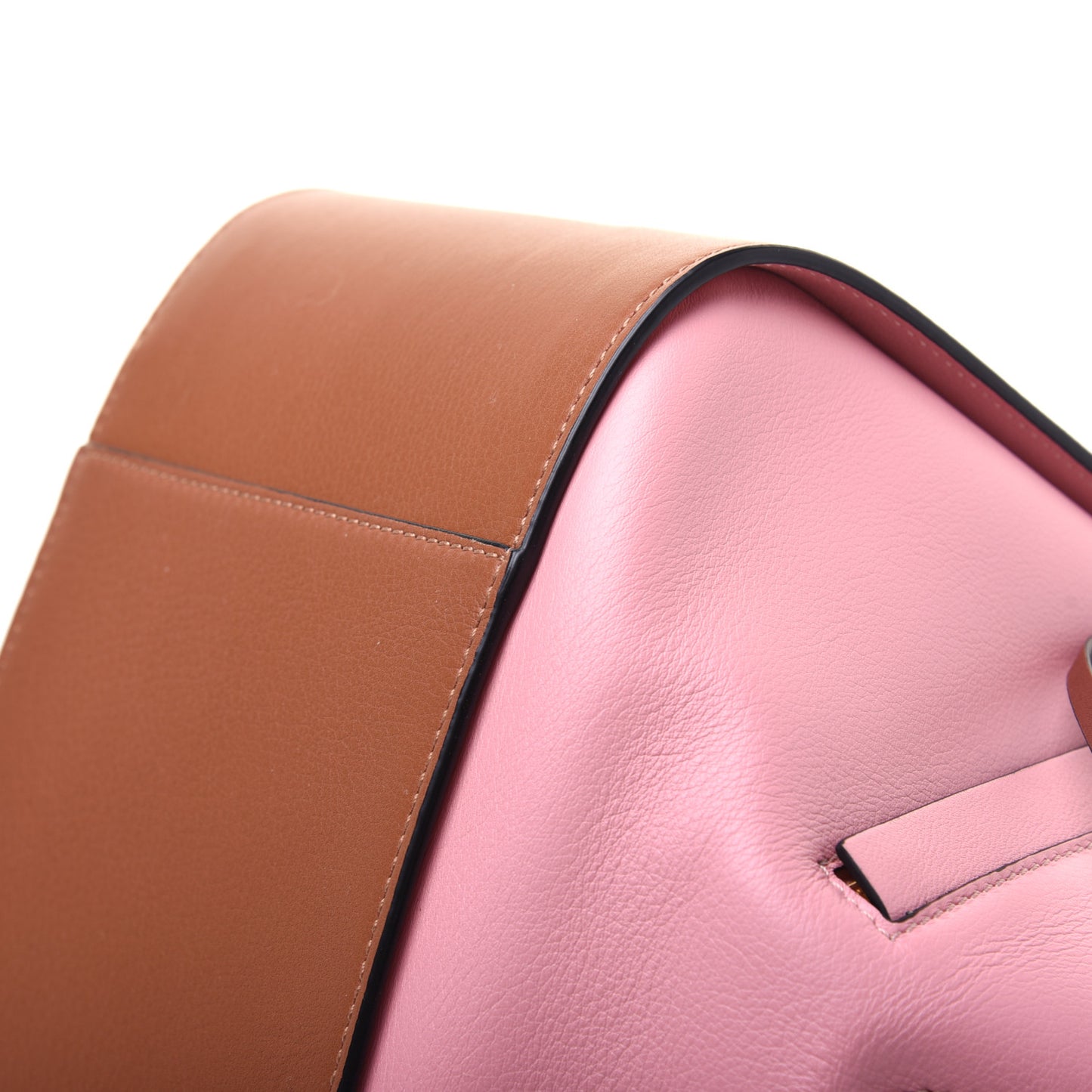 Calfskin Small Hammock Shoulder Bag Tan Pink Tan