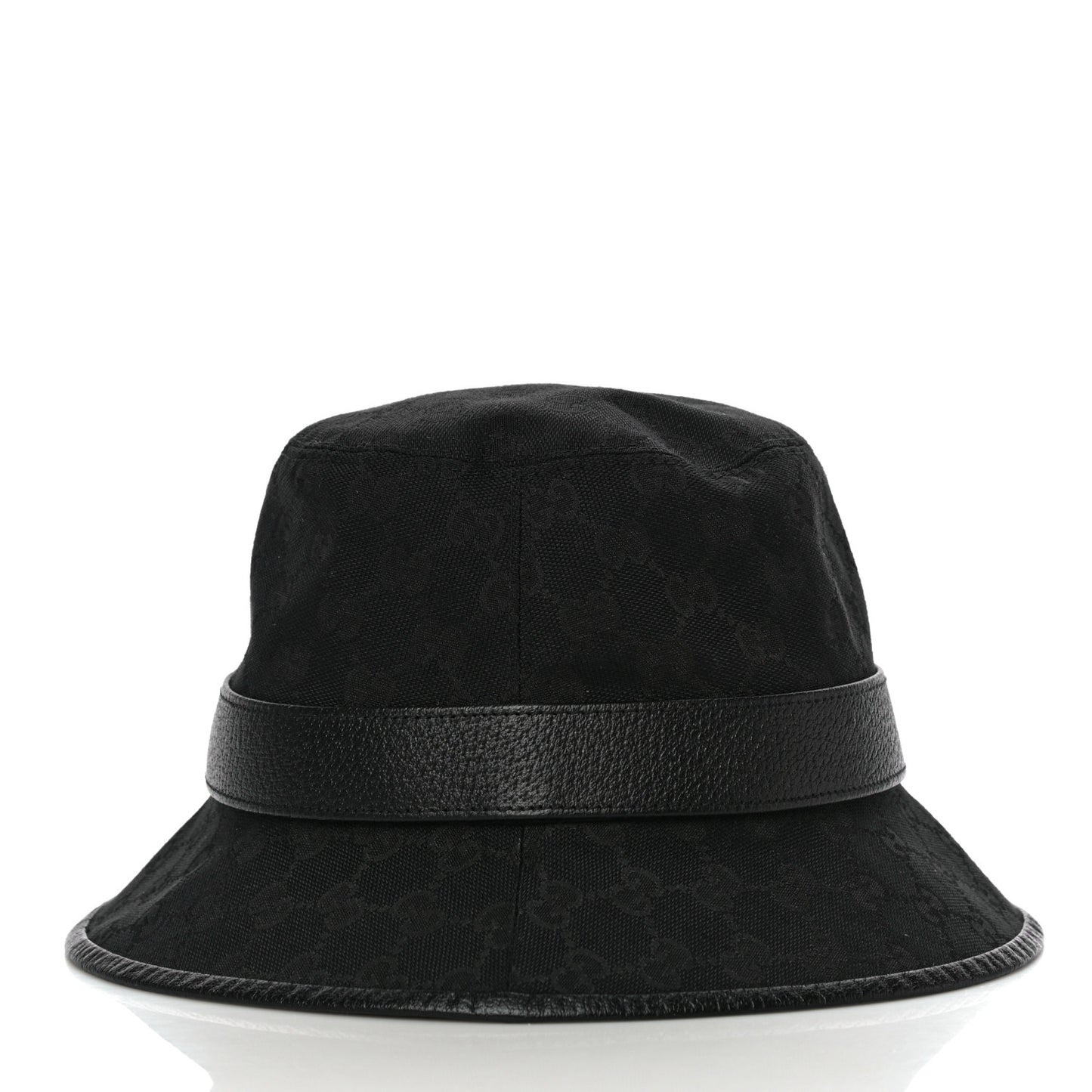 Monogram Textured Dollar Calfskin GG Jago Bucket Hat M Black
