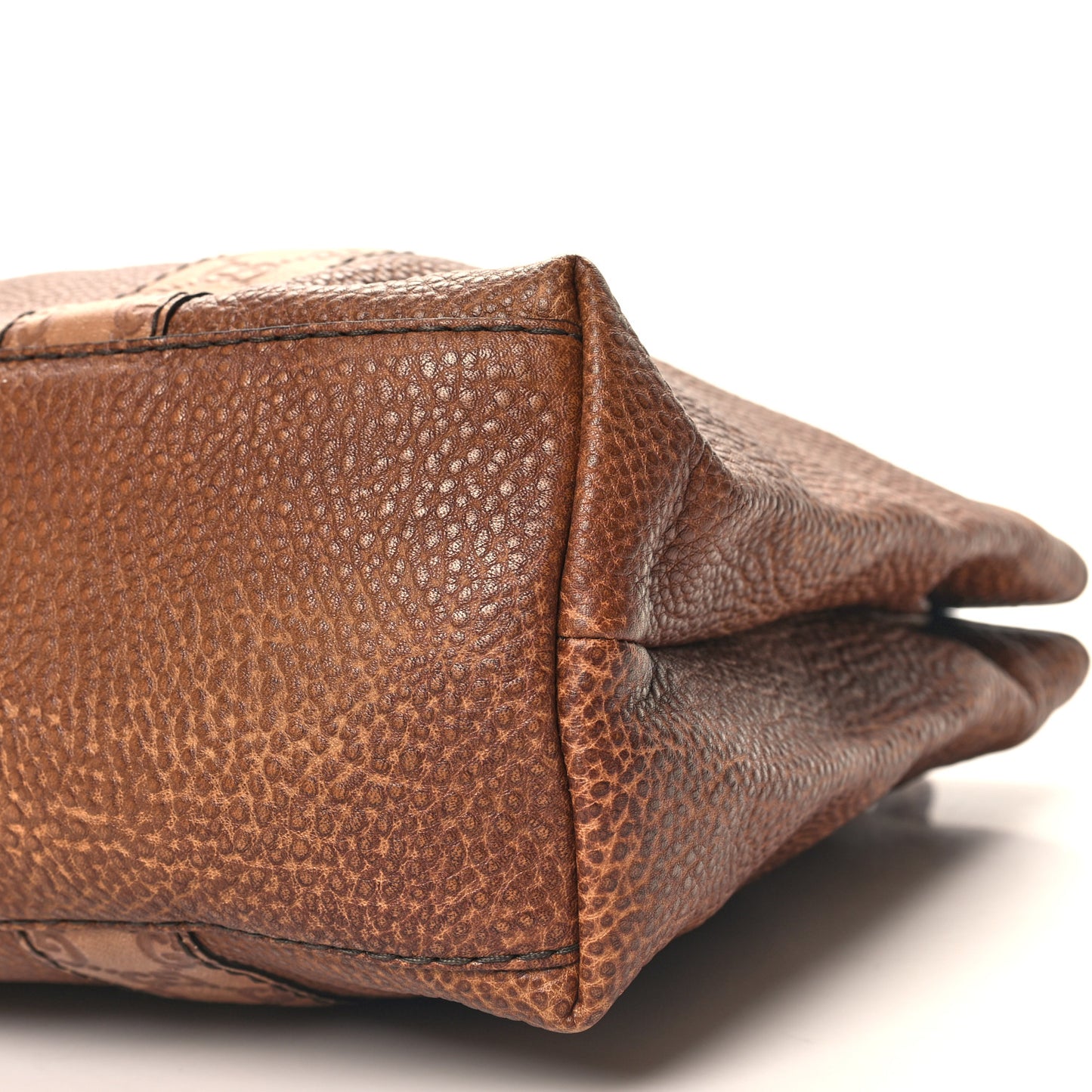 Calfskin Medium Bamboo Bar Tote Bag Brown