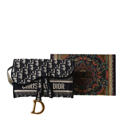 Christian Dior Oblique Slim Saddle Pouch Blue 13 of 13