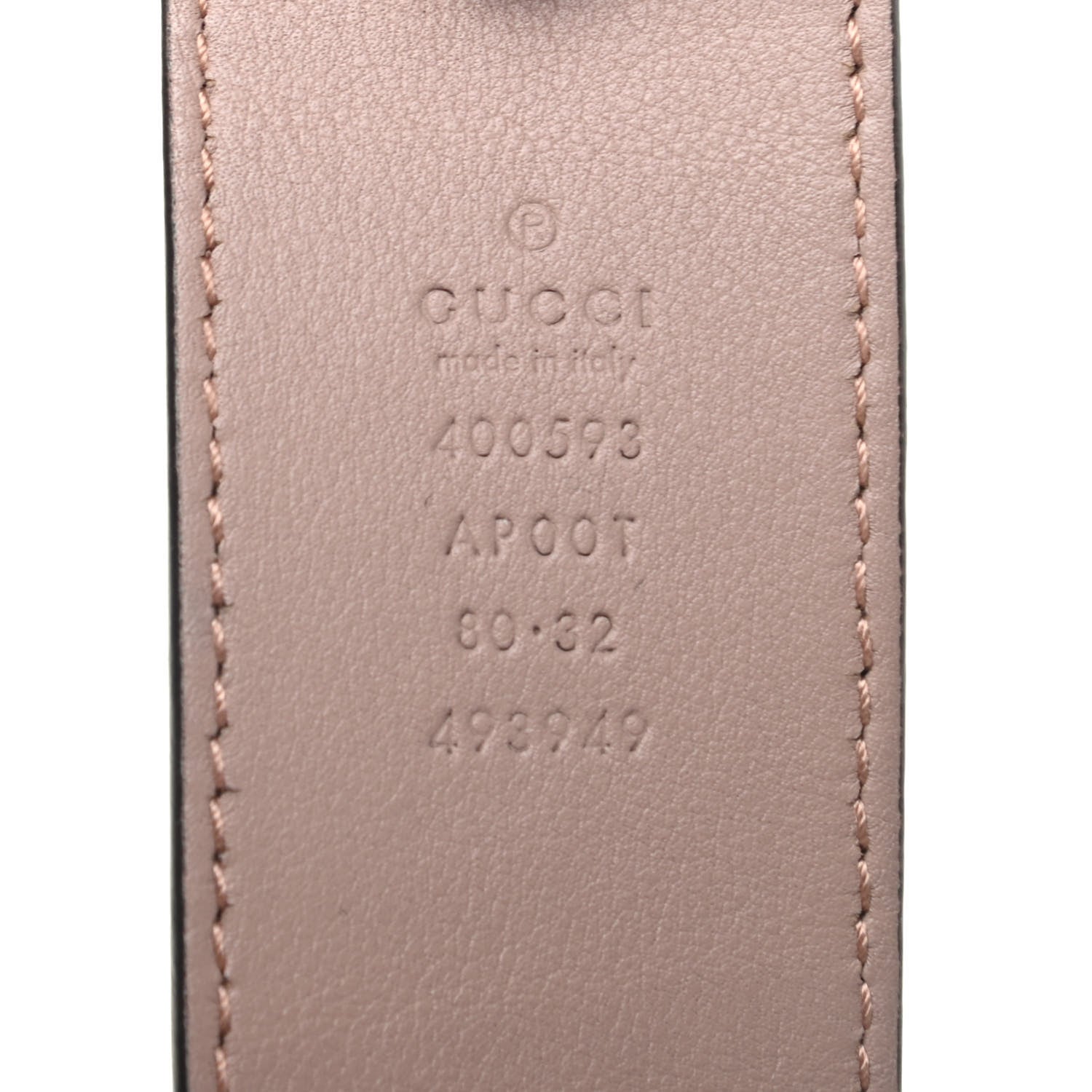 Gucci Calfskin Double G 40mm Belt 80 32 Porcelain Rose 3 of 5