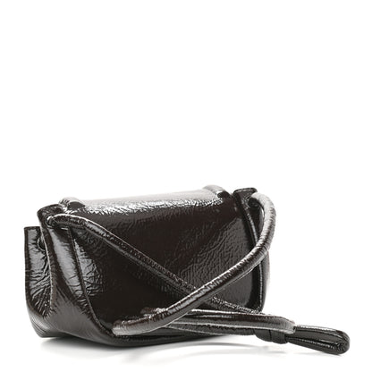 Bottega Veneta Patent Deerskin Small Beak Triangle Flap Shoulder Bag Fondant 3 of 9