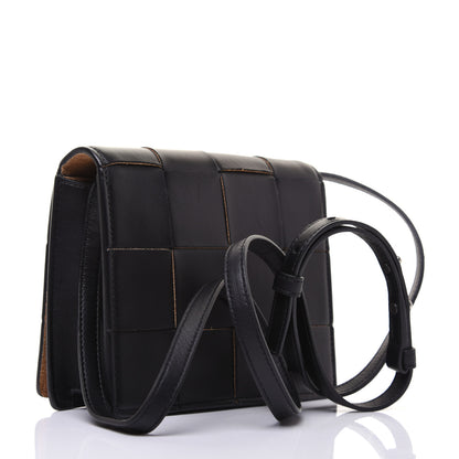 Bottega Veneta Lambskin Maxi Intrecciato Mini Cassette Crossbody Bag Black 3 of 18