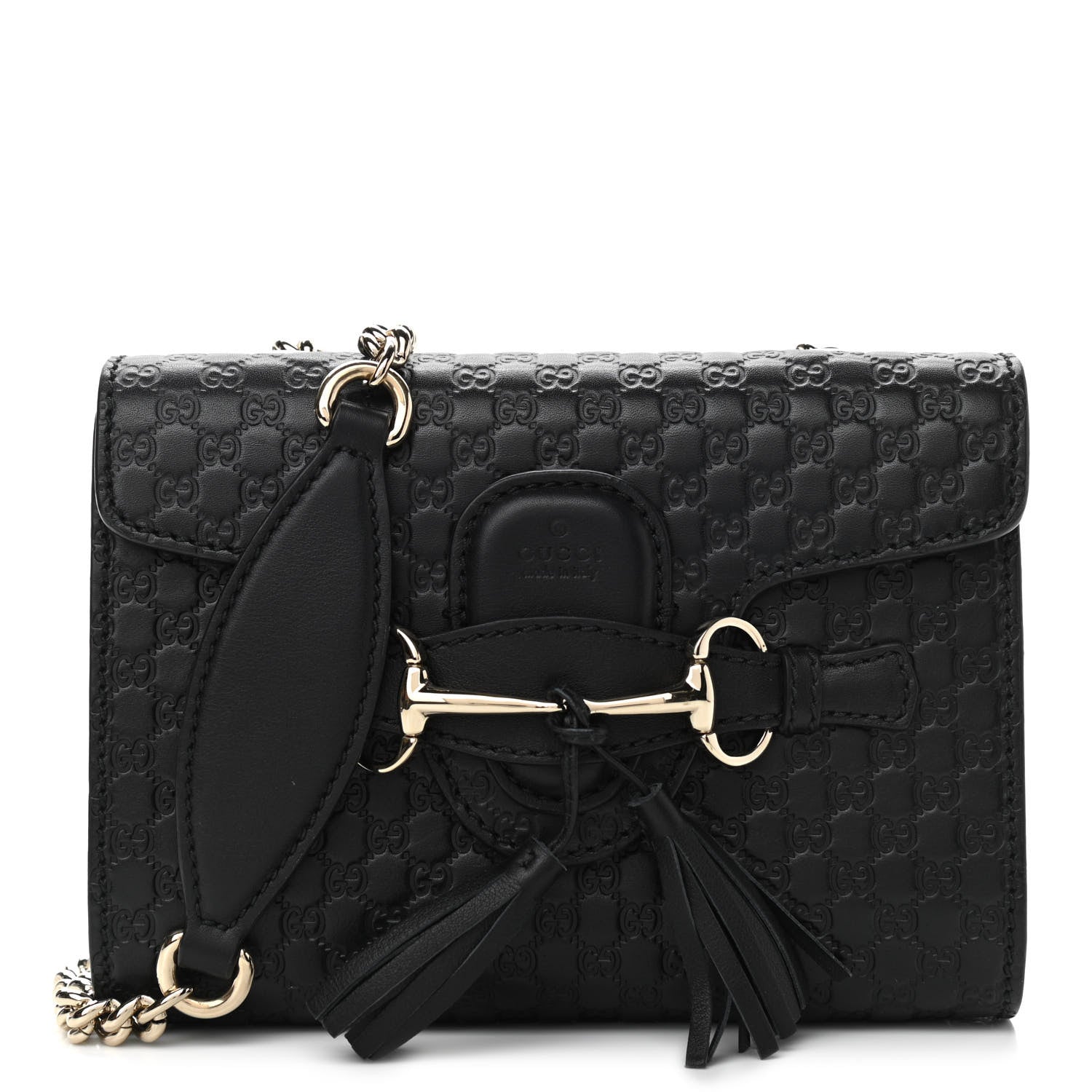 Gucci Microguccissima Mini Emily Shoulder Bag Black 1 of 12