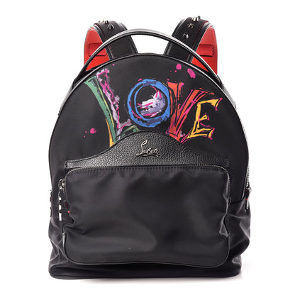 Christian Louboutin Nylon Calfskin Love Small Backloubi Backpack Black 1 of 12