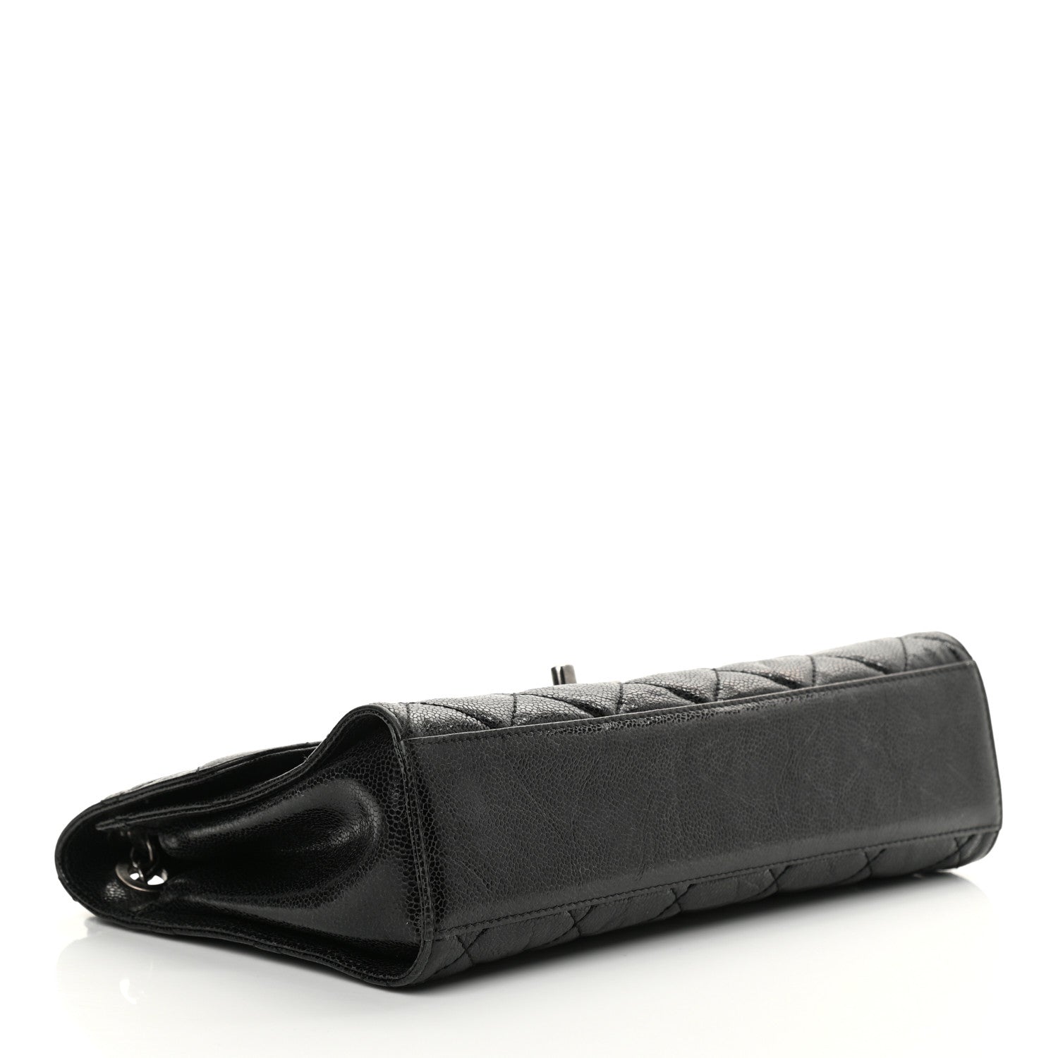 Chanel Crumpled Grained Calfskin Medium CC Crave Flap Black 6 of 12