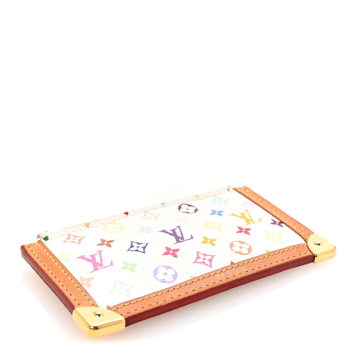 Louis Vuitton Monogram Multicolor Key Pouch White 4 of 6