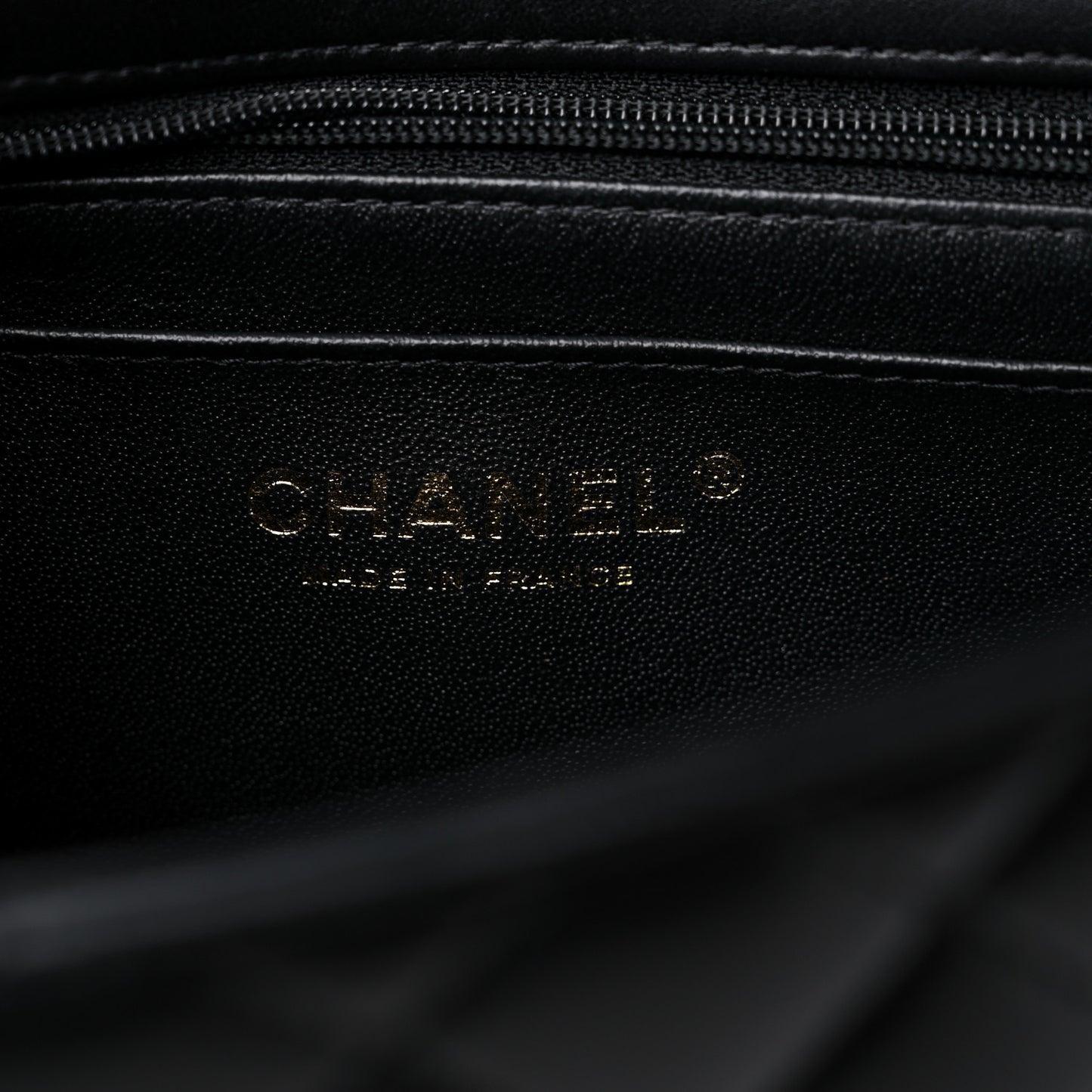 Lambskin Quilted Mini Top Handle Rectangular Flap Black