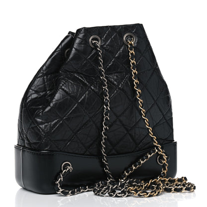 Chanel Aged Calfskin Quilted Small Gabrielle Backpack Black 2 of 4