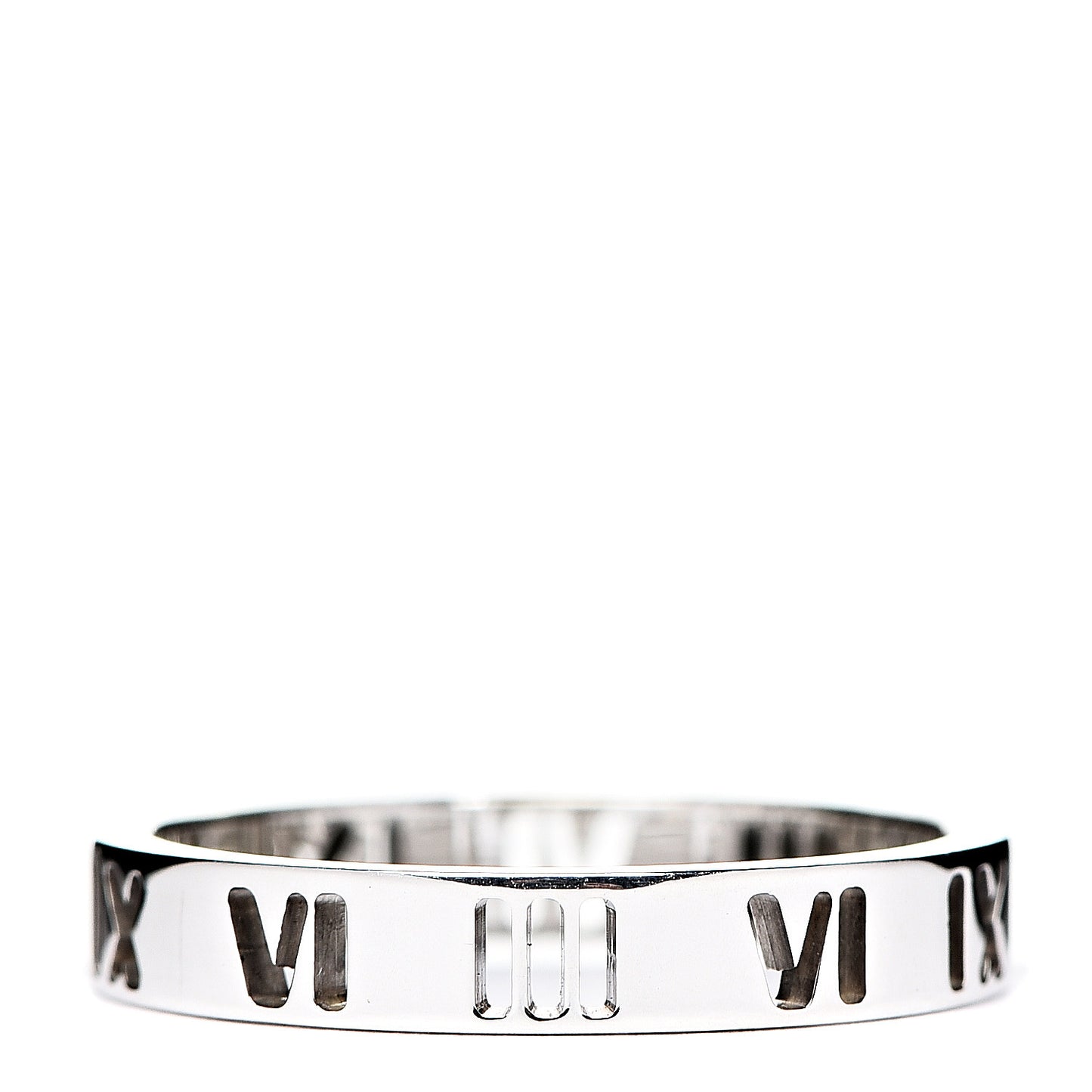 Sterling Silver Narrow Atlas Pierced Ring 54 6.75