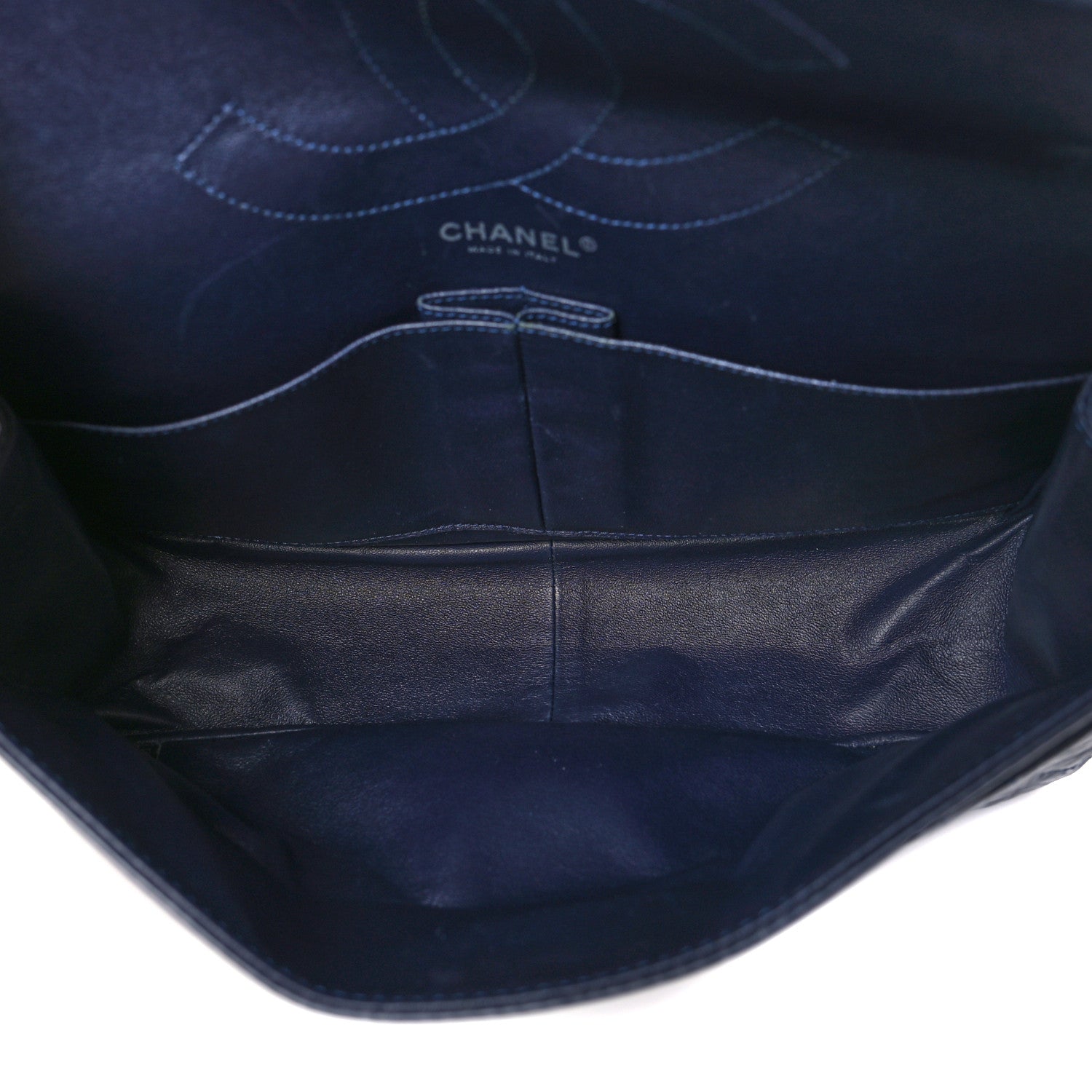 Chanel Aged Calfskin Quilted 2.55 Reissue 227 Flap Navy Blue 5 of 9