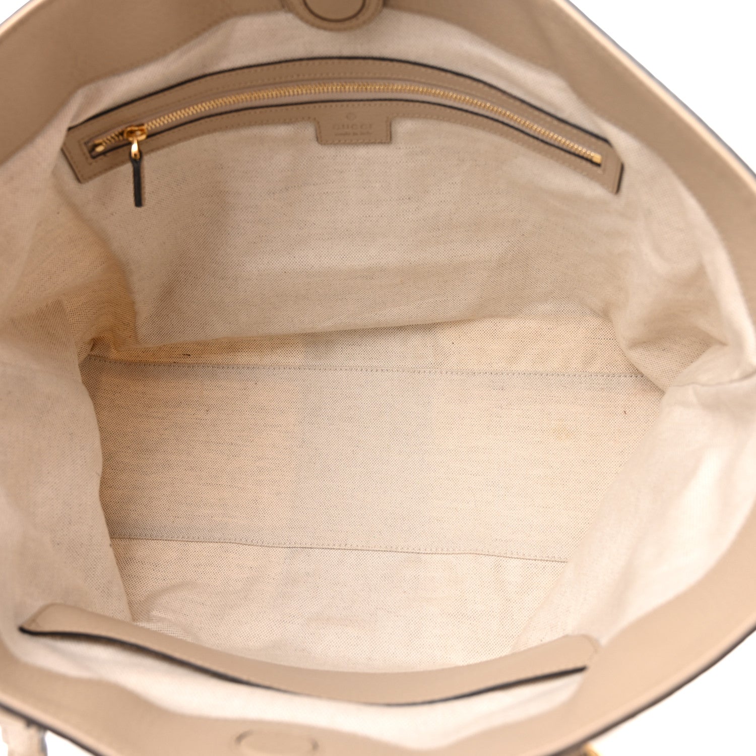 Gucci GG Supreme Monogram Textured Dollar Calfskin Web Medium Ophidia Shopping Tote Beige Mystic White Oatmeal 5 of 14