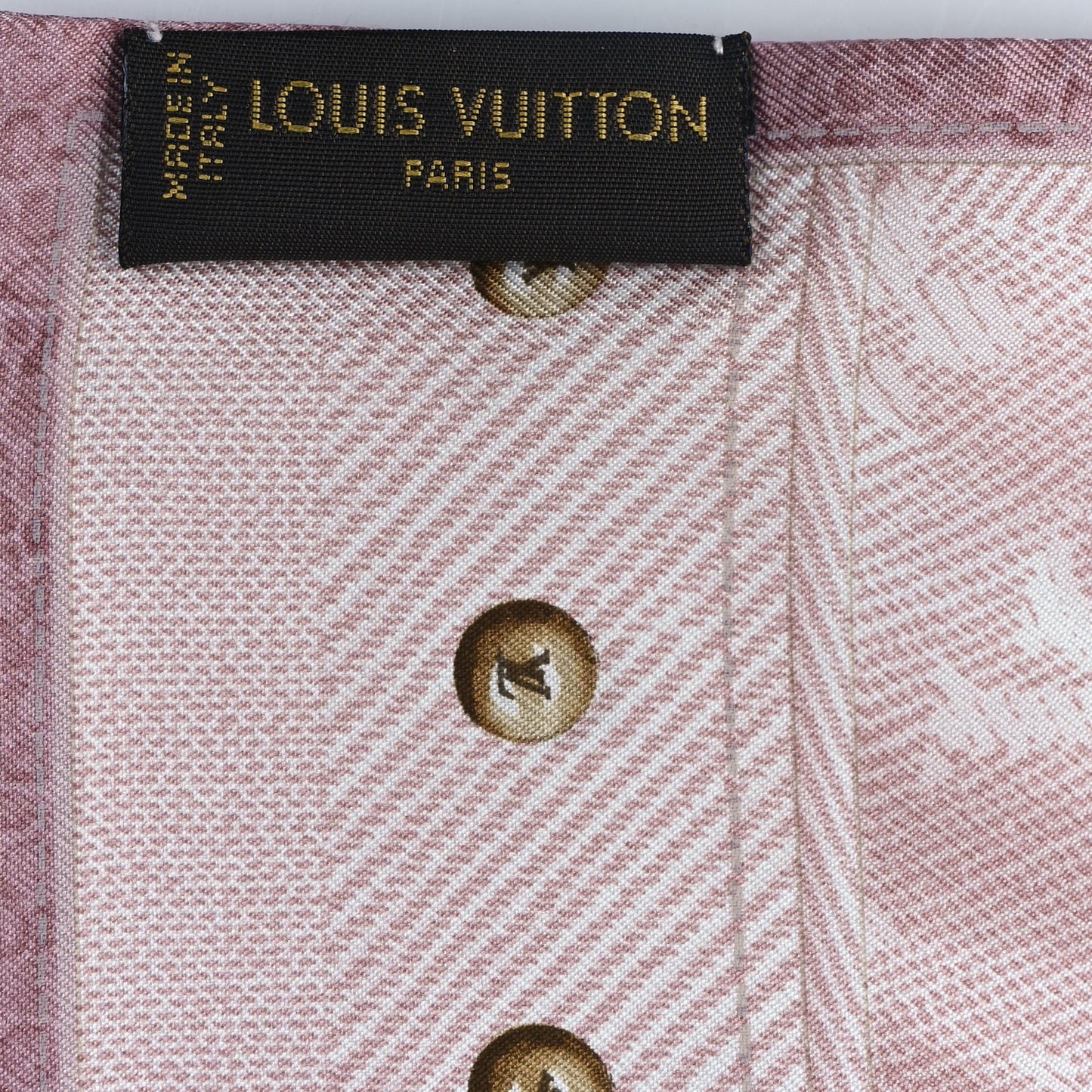 Silk Monogram New Denim Bandeau Rose Clair