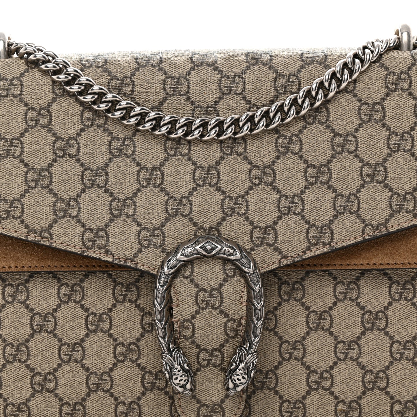 GG Supreme Monogram Medium Dionysus Shoulder Bag Taupe