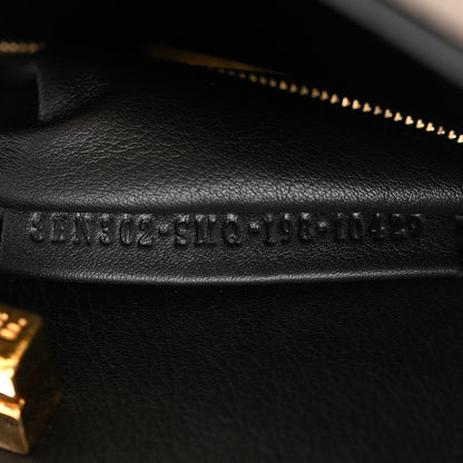 Fendi Vitello Tahiti Burro Medium Peekaboo Iconic Essentially Satchel Tortora Black 8 of 11