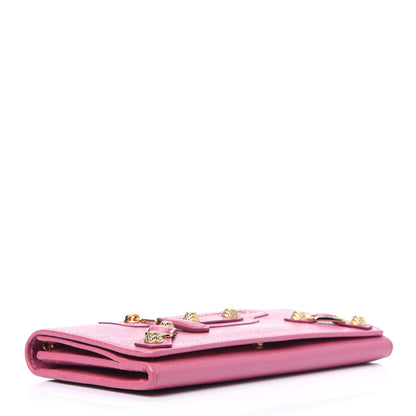 Balenciaga Agneau Giant 12 Gold Hardware Money Wallet Rose Hortensia 4 of 11