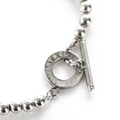 Tiffany Sterling Silver 4mm Beads Toggle Bracelet 4 of 6