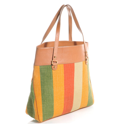 Gucci Canvas Striped Studded Blondie Tote Multicolor 3 of 7