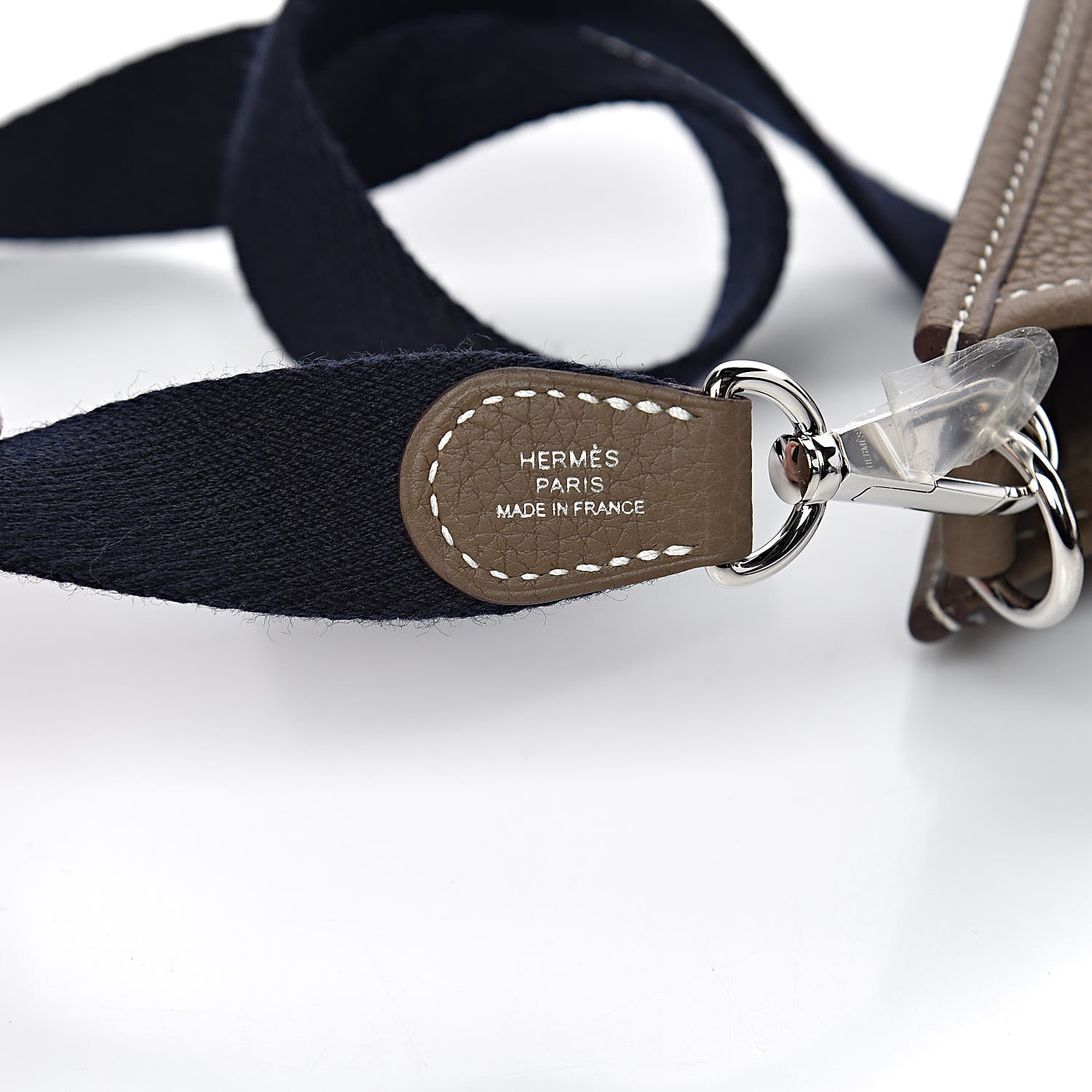 Hermes Taurillon Clemence Amazone Evelyne TPM Etoupe Bleu Indigo 8 of 11