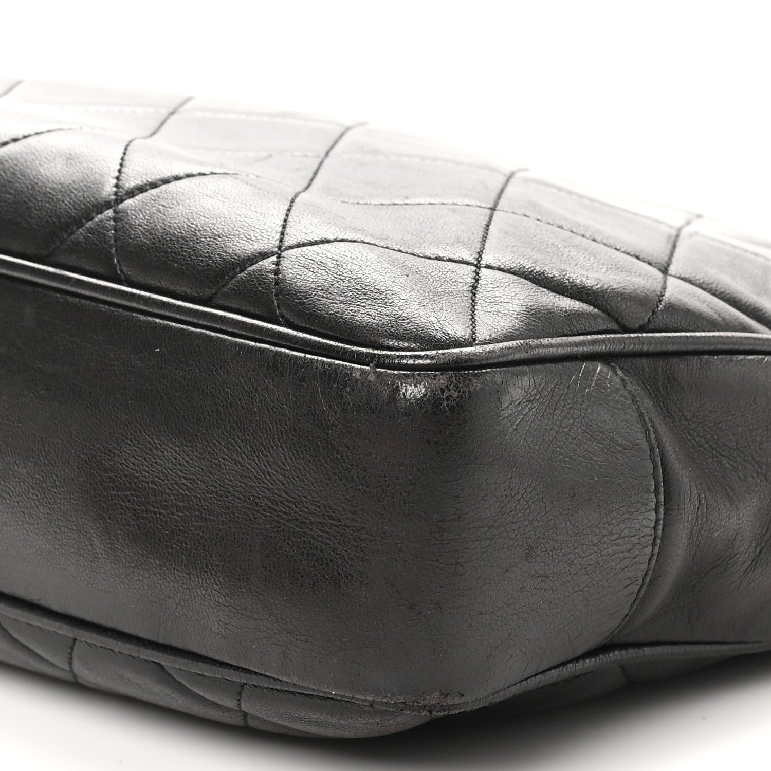 Chanel Lambskin Quilted Shopping Tote Dark Brown 9 of 12