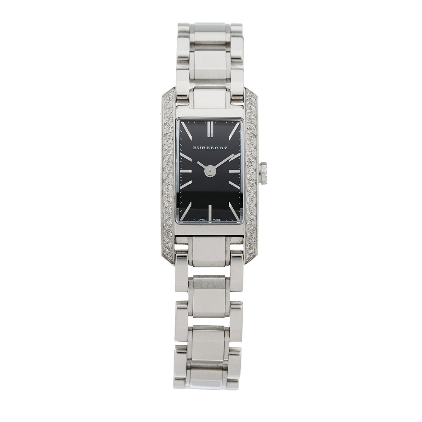 Stainless Steel Diamond Bezel 17mm Pioneer Quartz Watch Black BU9604