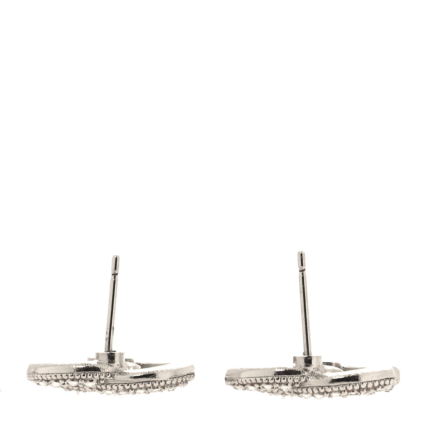 Crystal CC Earrings Silver