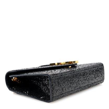 Saint Laurent Glitter Monogram Galactica Satchel Black 4 of 10