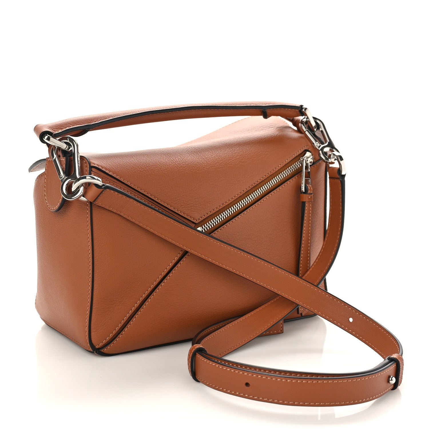 Loewe Calfskin Small Puzzle Bag Tan 2 of 8